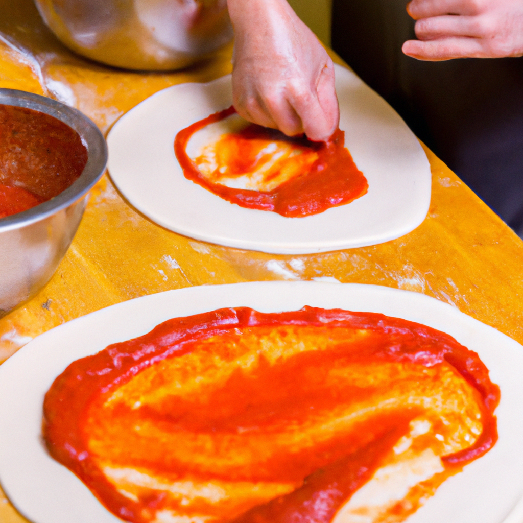 도우 준비 중인 주방, 서울에서 로컬 재료와 당일 숙성 반죽을 준비하는 셰프